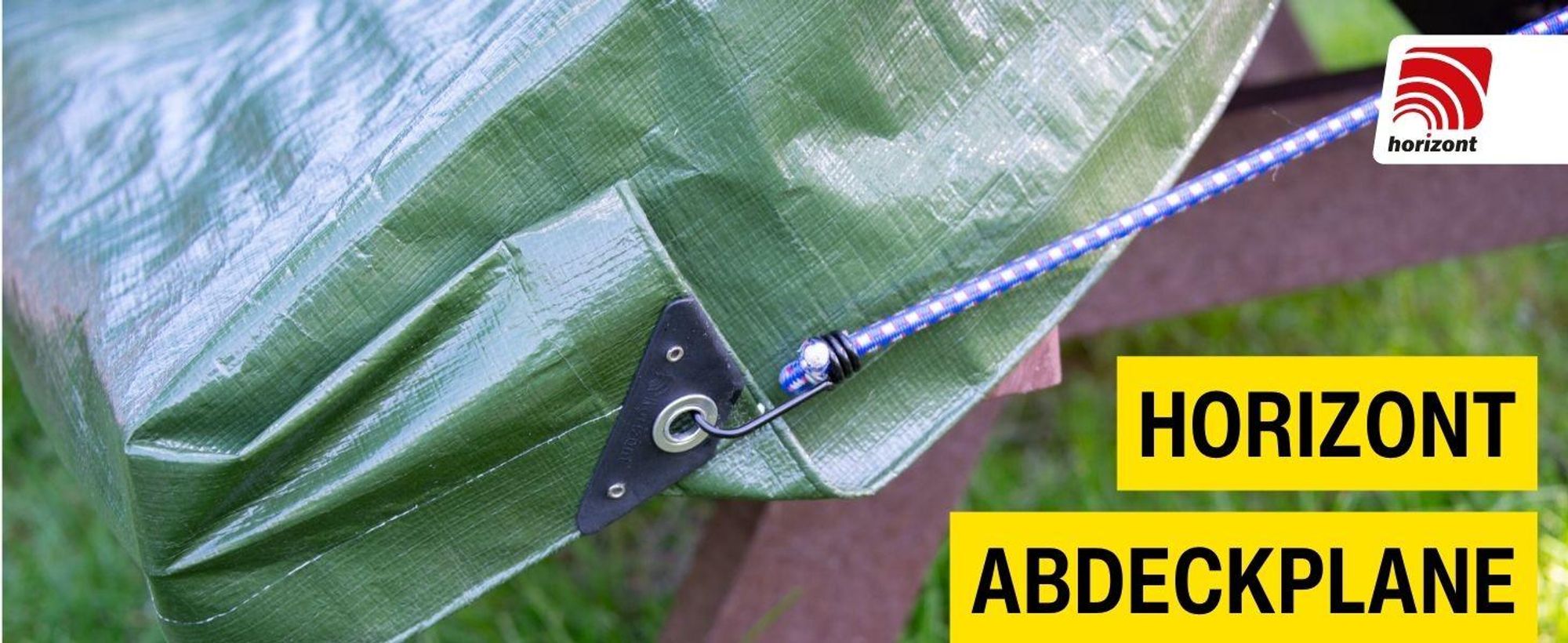 horizont Universal Abdeckplane | 4x8 m | 180 g/m² – wasserdicht, UV-stabilisiert, mit Ösen, für Außenbereich