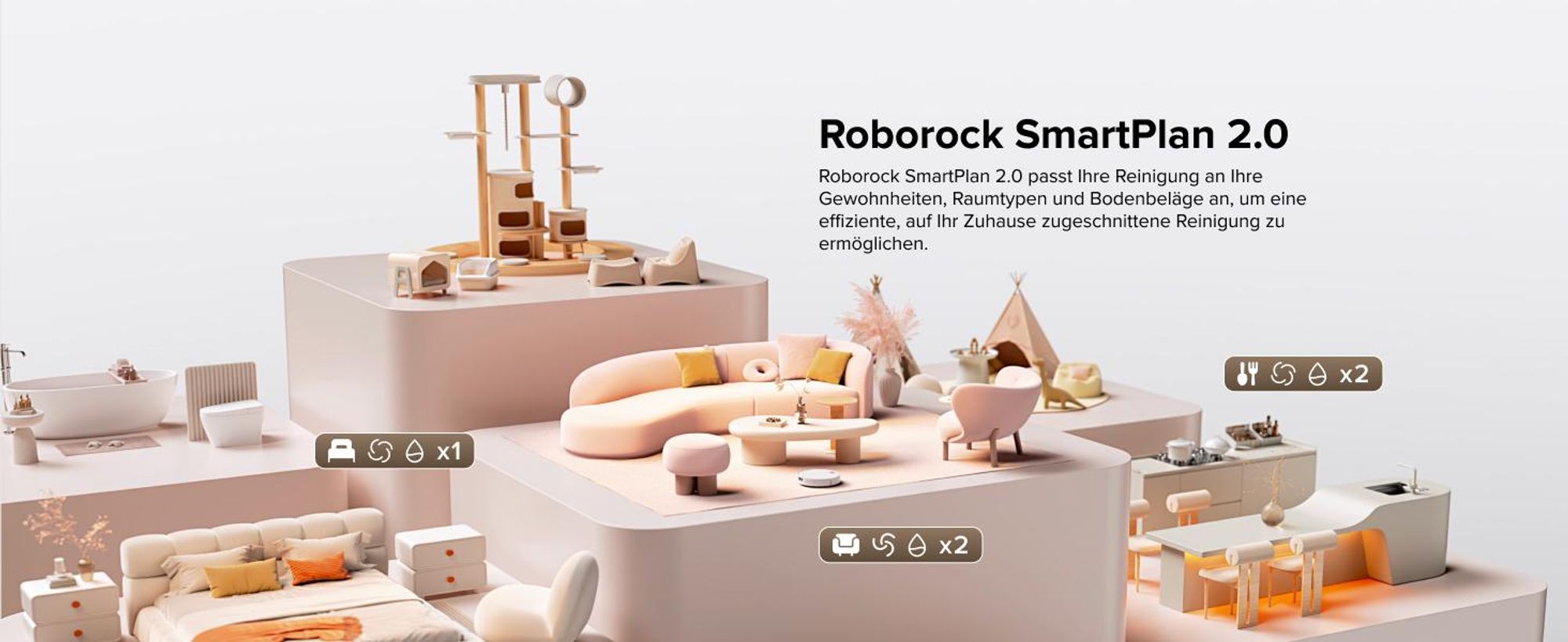 Roborock Qrevo CurvX Saugroboter mit Wischfunktion, 22.000Pa Saugkraft, 7,98 Ultra Slim, Dual Anti-Tangle-System, Reactive Al-Hinderniserkennung(Weiß)