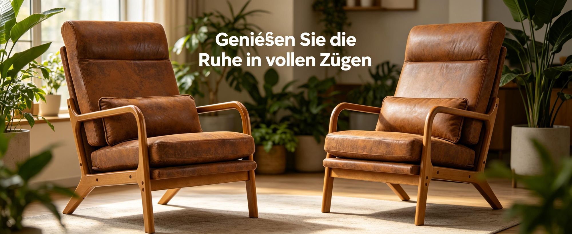 FCH Sessel Loungesessel, Loungesessel,Armlehnstuhl Armlehnensessel Polstersessel, Armlehne,mit Lendenkissen,braun