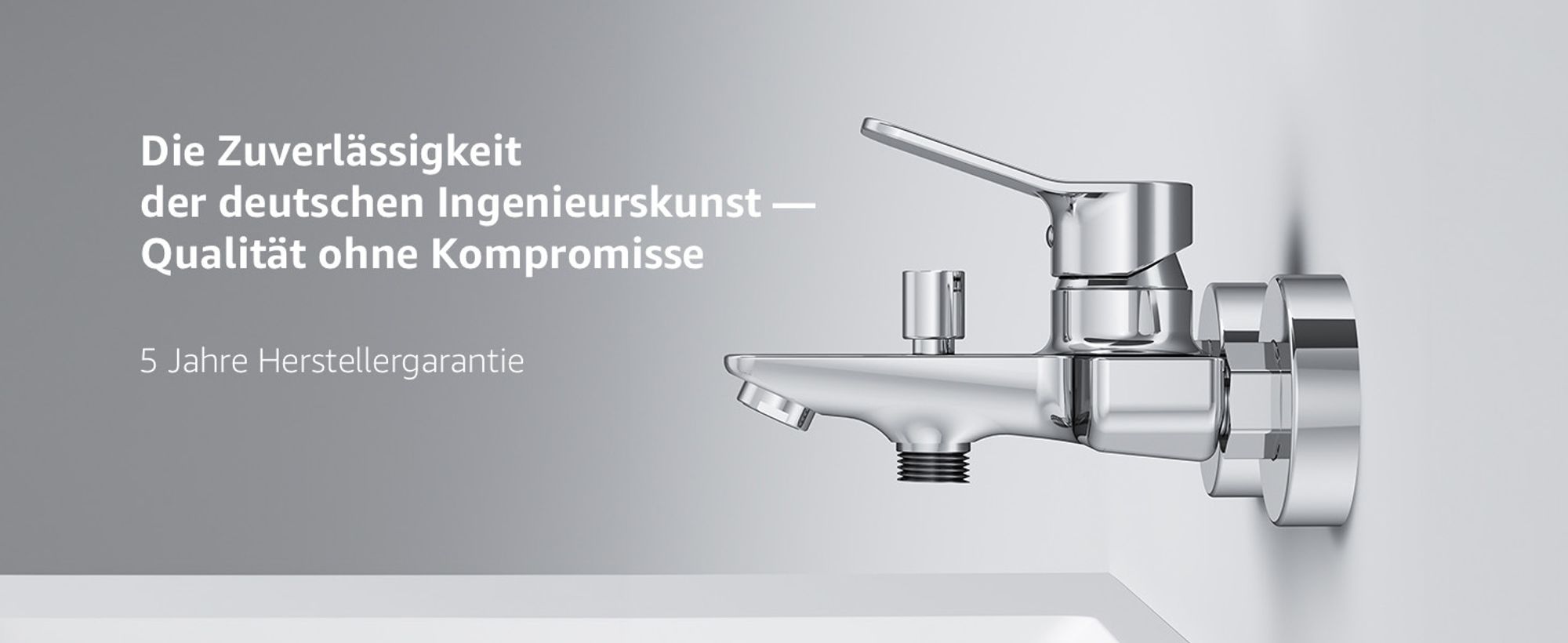 AM.PM Badewannenarmatur Wannenarmatur Chrom Einhebelmischer Wandmontage Bad Messing Badewannen Armaturen