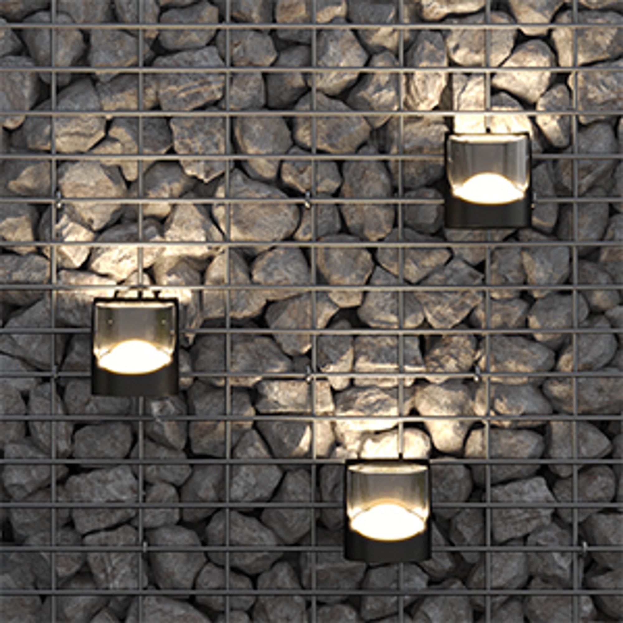 SONGMICS Gabionenkorb, Metall-Steinkorb, Steingabione Mauer, 100 x 30 x 30 cm