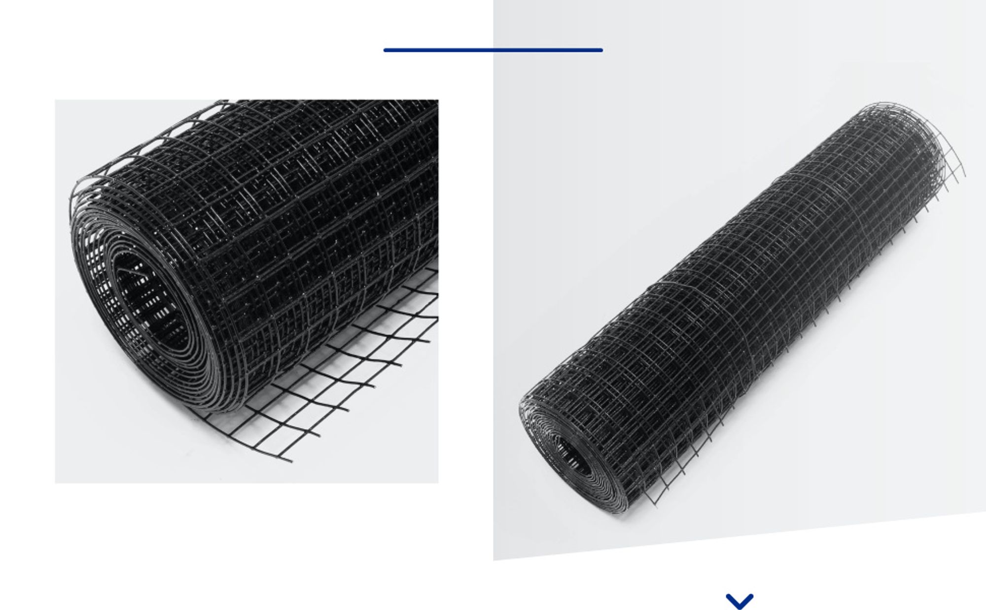 Wiltec Maschendrahtzaun Schwarz 50 cm x 5 m, 0,9 mm Stärke 12x12 mm Maschengröße, Volierendraht 4-Eck aus Stahl verzinkt, Drahtgitter, Vogeldraht