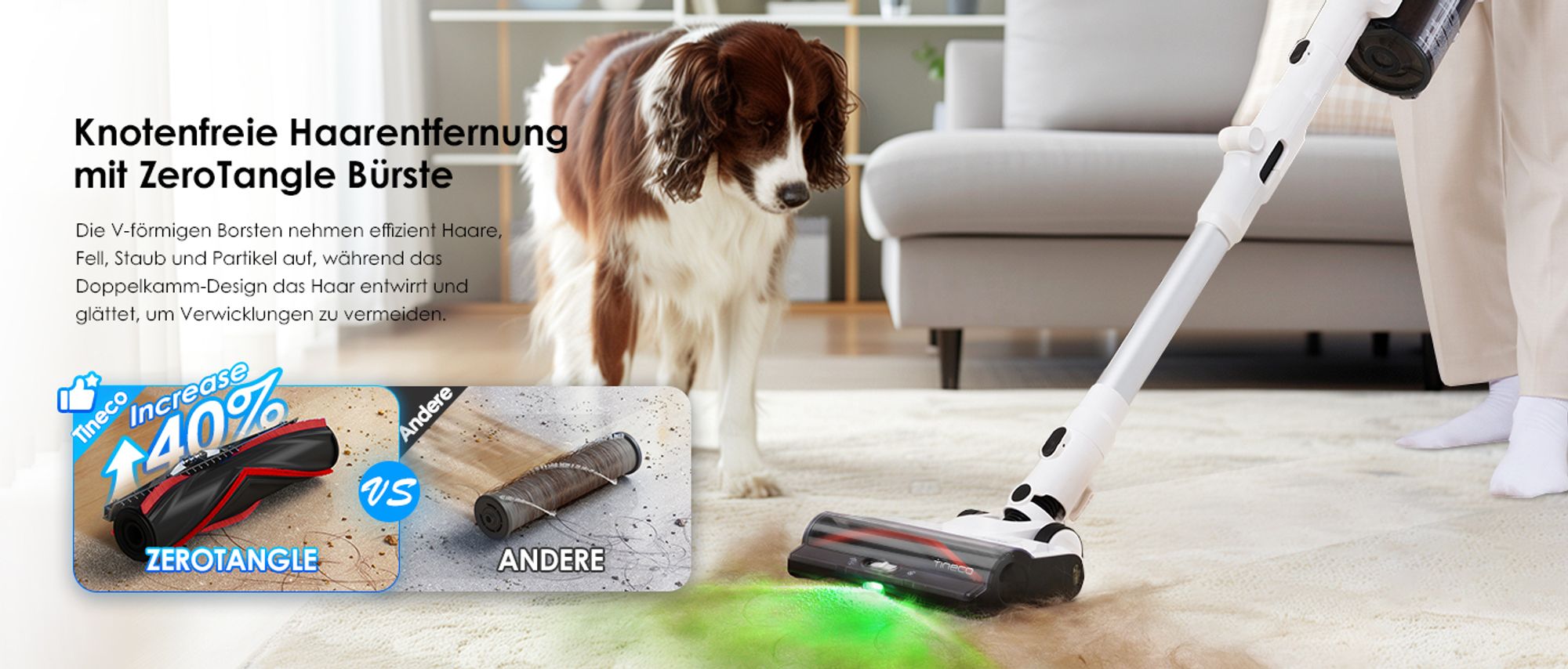 Tineco PURE ONE A50S Plus Akku Staubsauger, Flex Kabelloser Handstaubsauger 70 Min., 3DSense Power Bürste, PureCyclone Technol. 1L Staubbehälter