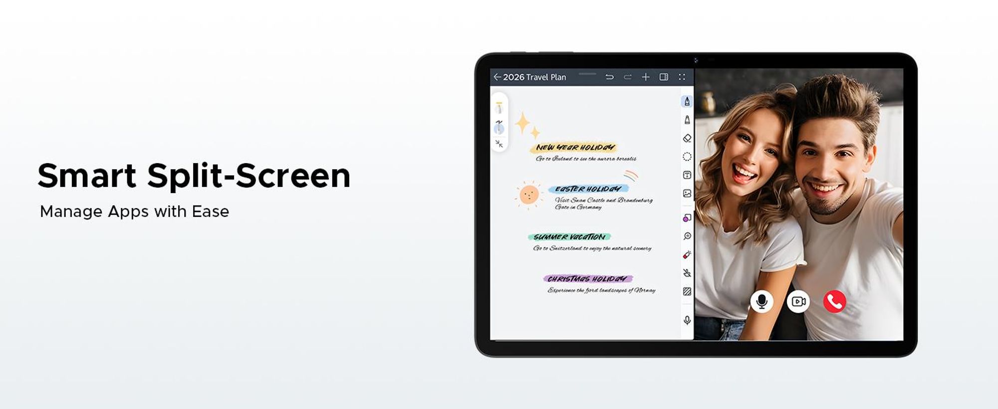 P12 Plus Tablet, 12,2", 2.4K, 120H display – Android 16, 48GB RAM (12+36) + 256GB ROM (uitbreidbaar tot 2TB met TF-kaart), 12000mAh batterij, T7300 processor, Widevine L1, Bluetooth 5.4 – inclusief toetsenbord, muis en stylus