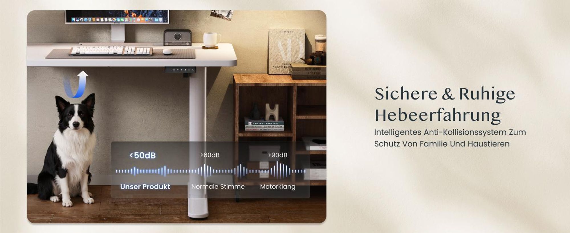 FLEXISPOT CylineX Höhenverstellbarer Schreibtisch 160x80cm mit eleganten abgerundeten Tischbeinen, 25mm einteiliger Tischplatte 80 kg Tragkraft Weiß