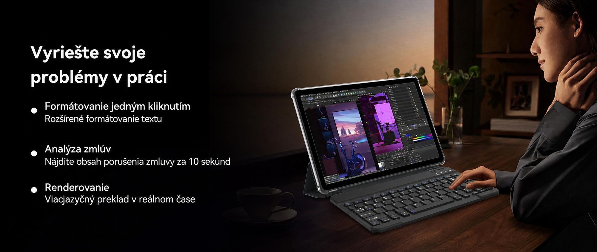 T60Pro, 13,4-palcový tablet s Androidom 16, 24 GB (8 + 16) + 256 GB / 2 TB (TF karta), batéria 10 000 mAh, 2K displej InCell / 120 Hz / 5G WiFi, s obalom / myšou / klávesnicou / slúchadlami s káblom