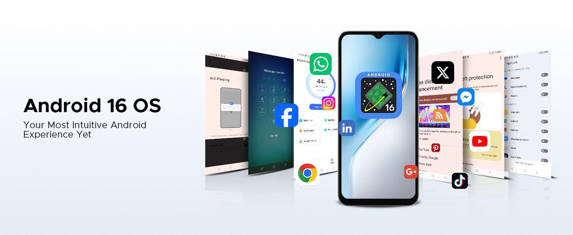 DOOGEE Note56X Pro – Chytrý telefon, Android 16, 6,56" displej s obnovovací frekvencí 90 Hz, baterie 6150 mAh, 32 GB + 128 GB, 4G, 13 MP, NFC, čtečka otisků prstů, podpora OTG, bez smlouvy