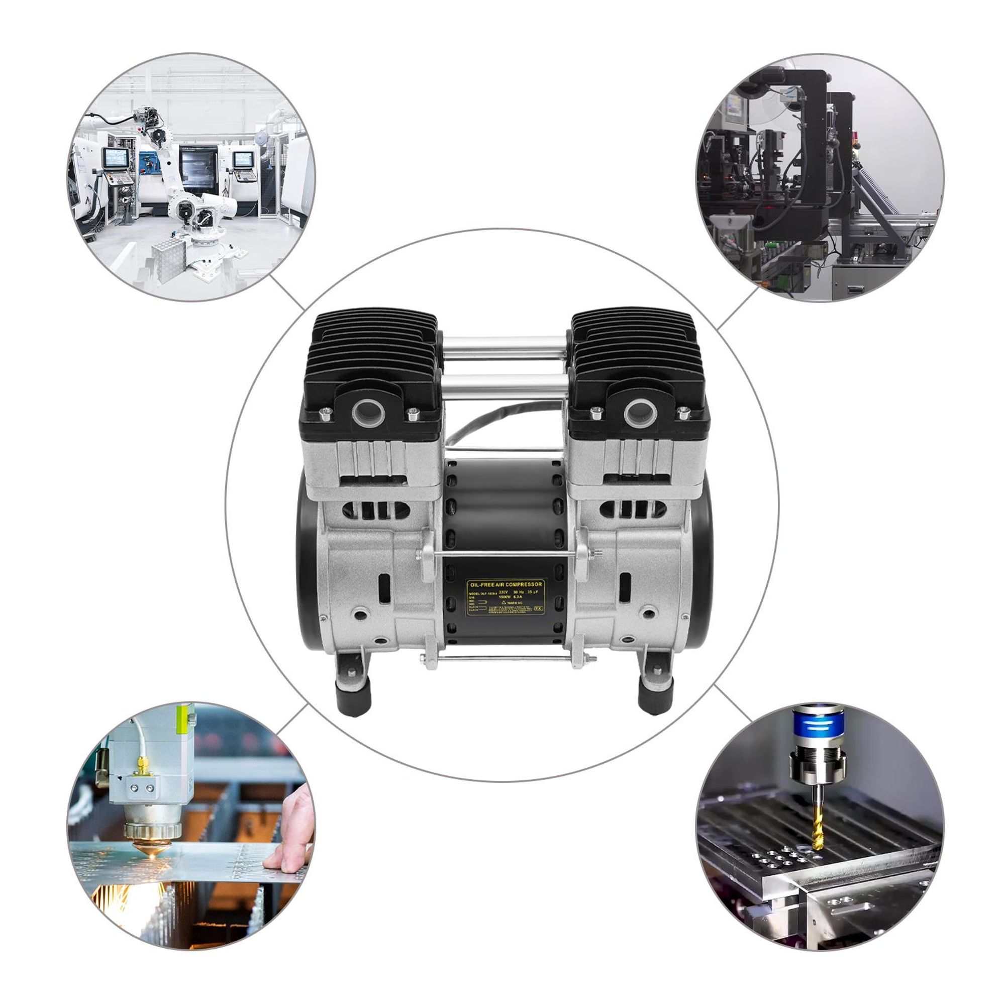 Luftkompressor Pumpenkopf, 1500W Luftkompressor Pumpenkopf, Luftkompressor Pumpenkopf mit Kondensatordraht