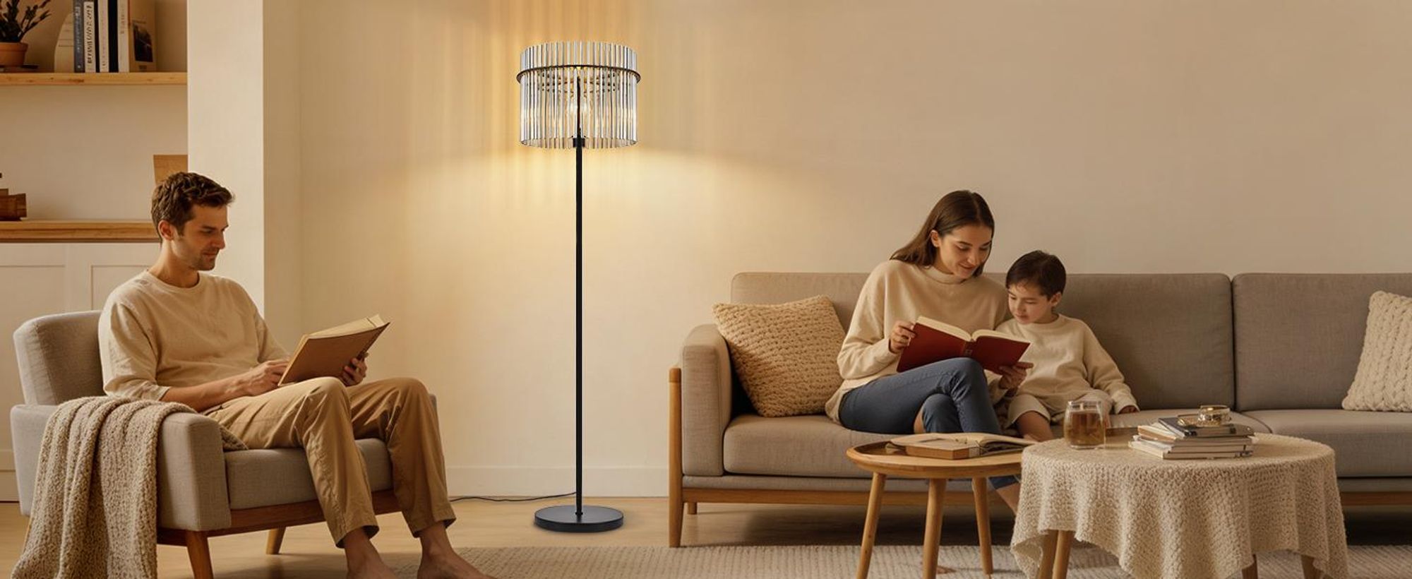 ZMH Stehlampe Schwarz Stehleuchte Glas Standleuchte Wohnzimmer E27 mit Fußtaster Leselampe Modern Wohnzimmerlampe Stehend für Büros(Ohne Leuchtmittel)