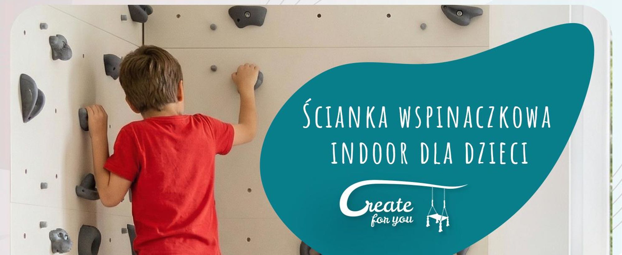 Create for you® – Ścianka Wspinaczkowa, 100x50 cm, 5 Szarych Chwytów kamieni, Domowa Wspinaczka, Sprzęt Fitness do Domu, Zabawa Ruchowa dla Dzieci