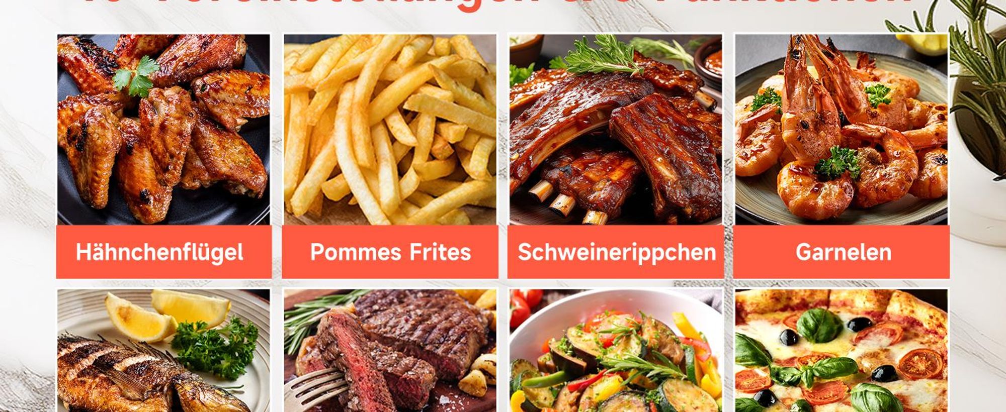 Aigostar Heißluftfritteuse Dual Blaze™ Heißluftfritteuse XXL, 8L Air Fryer 2000W mit Sichtfenster, 10 Programme, 3 Kochfunktionen 2000 W Sichtfenster,
