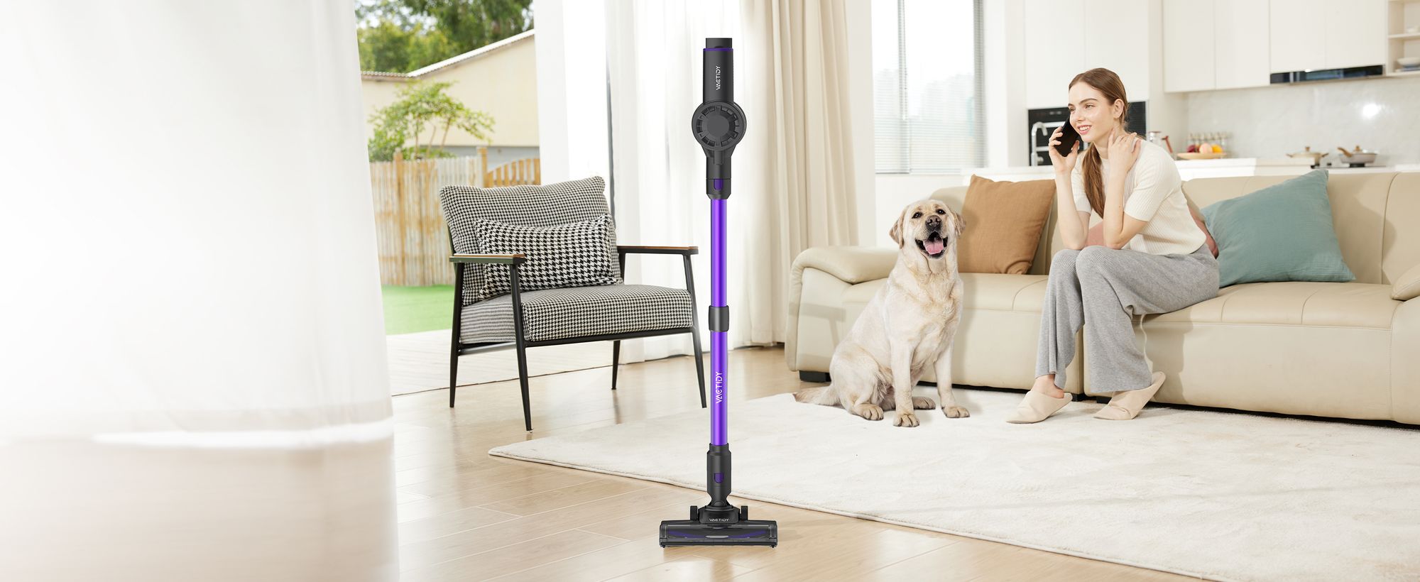 Bezprzewodowy odkurzacz Vactidy V8 Pro 35000 Pa, odkurzacz akumulatorowy 8 w 1, 45-minutowy samostojący odkurzacz ręczny do dywanów, sierści zwierząt, drewna i twardych podłóg