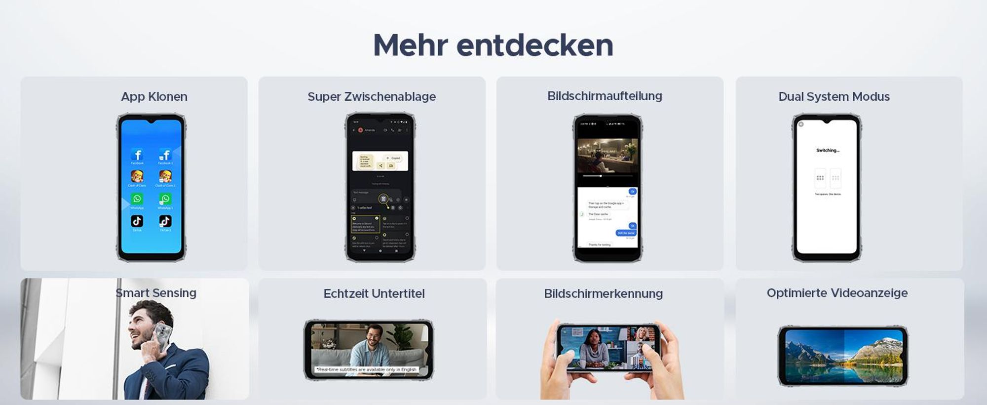 DOOGEE Blade10 Ultra Energy Outdoor Smartphone Handy, Android 16, IP68/IP69K, 6,56" 90Hz, 6150mAh, 36+128GB, 64MP, NFC, Fingerabdruck, ohne Vertrag