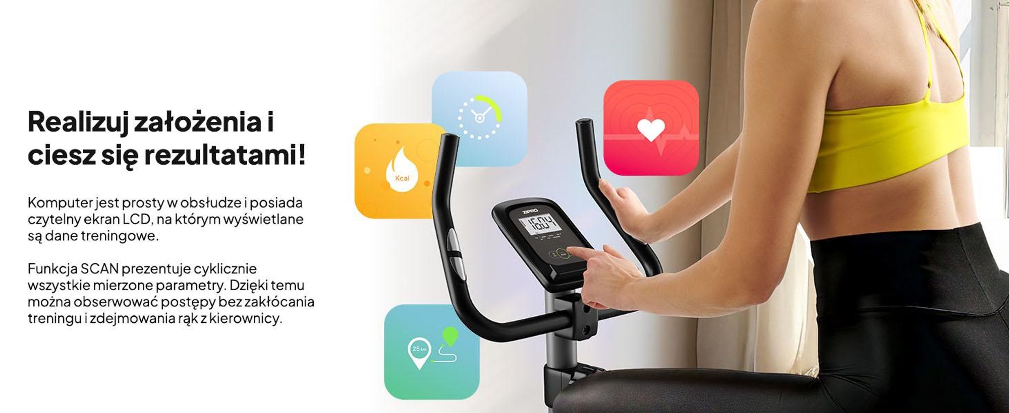 Rower treningowy Zipro Drift – magnetyczny rower fitness  z masą obrotową 6 kg Cichy rower treningowy do użytku domowego Kompaktowy, z pomiarem tętna  Uchwyt na tablet