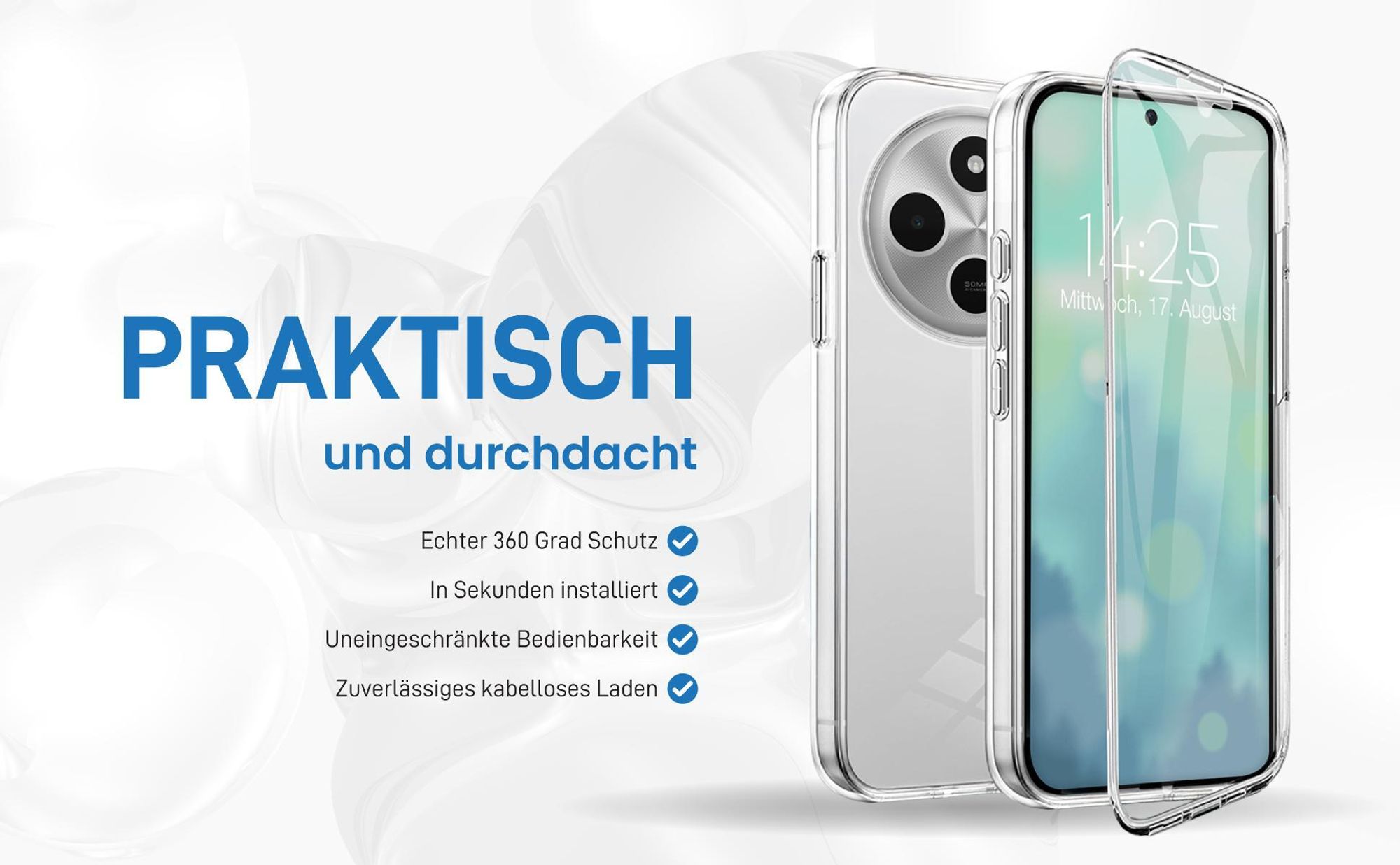 Rundum Schutz Hülle für Xiaomi Redmi 14C mit Touchsensibilität