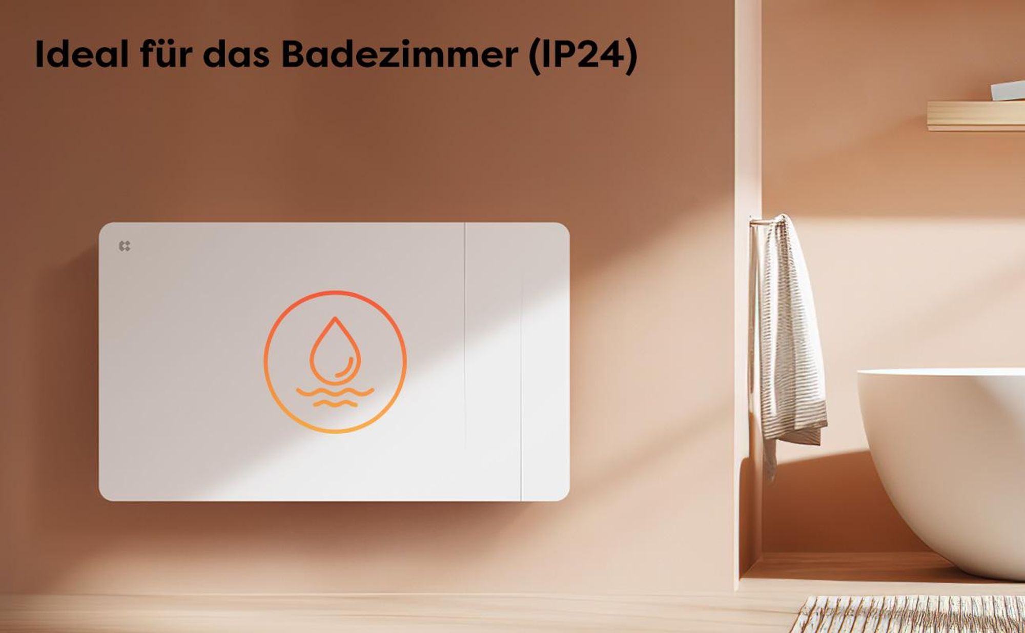 CIARRA Elektro-Heizkörper Heizgerät, Intelligenter Keramik-heizkörper mit WLAN steurung, Thermostat mit PID 10–20 m² 1500 W CBHTD15A-W