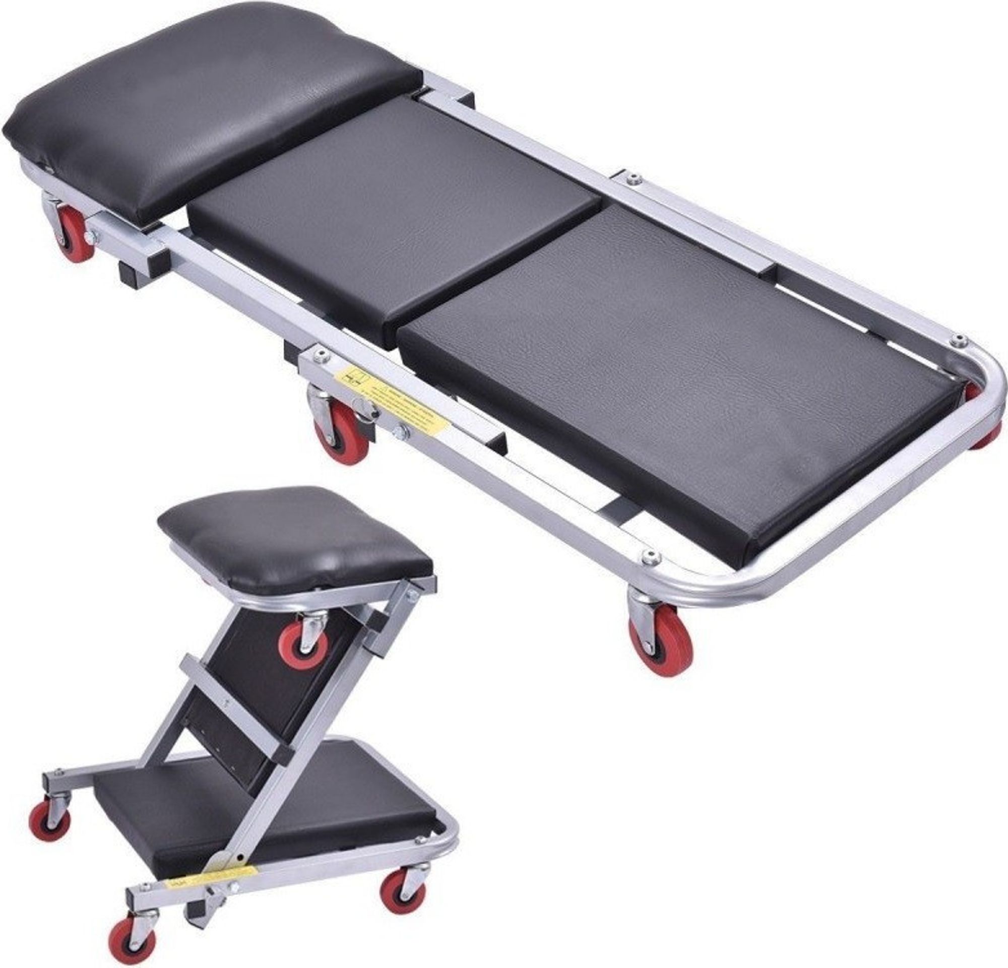 LUXTOM | Montážní válečková deska, nosnost 150 kg, válečková deska pro mechaniky, dílenský vozík, skládací nosítka pro motorová vozidla