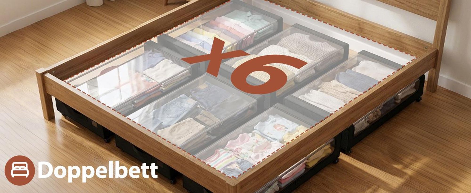 Unterbett Aufbewahrungsboxen mit Deckel schwarz – 2 St Organizer mit Rollen und Griff, Aufbewahrungstasche für Kleidung zur Aufbewahrung im Schrank