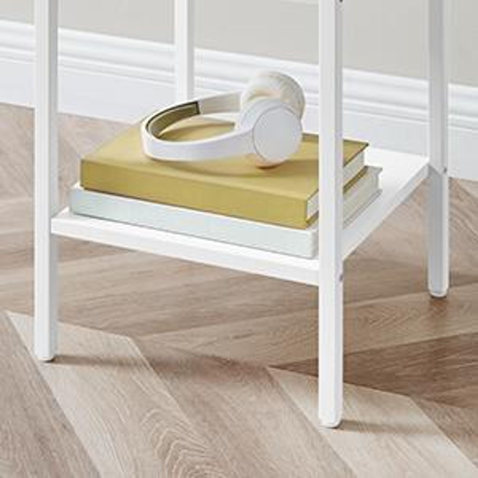 VASAGLE Nachttisch (1-St), mit Schublade, 2 Ablagen, Höhe 70 cm, weiß