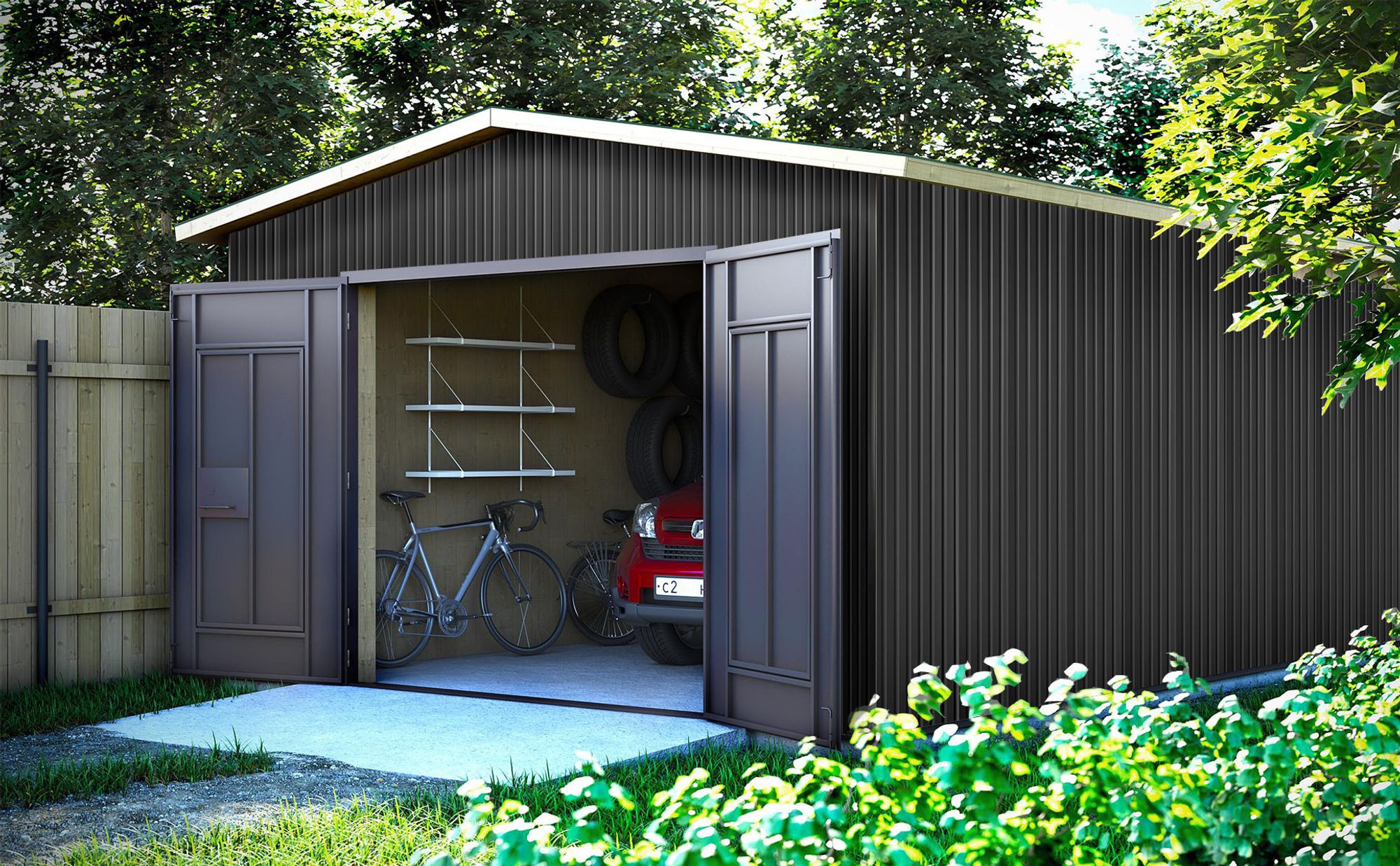 Mondeer Wellplatte Dachplatten 24x Trapezblech 115cm x 45cm verzinkt Profilblech Dachblech