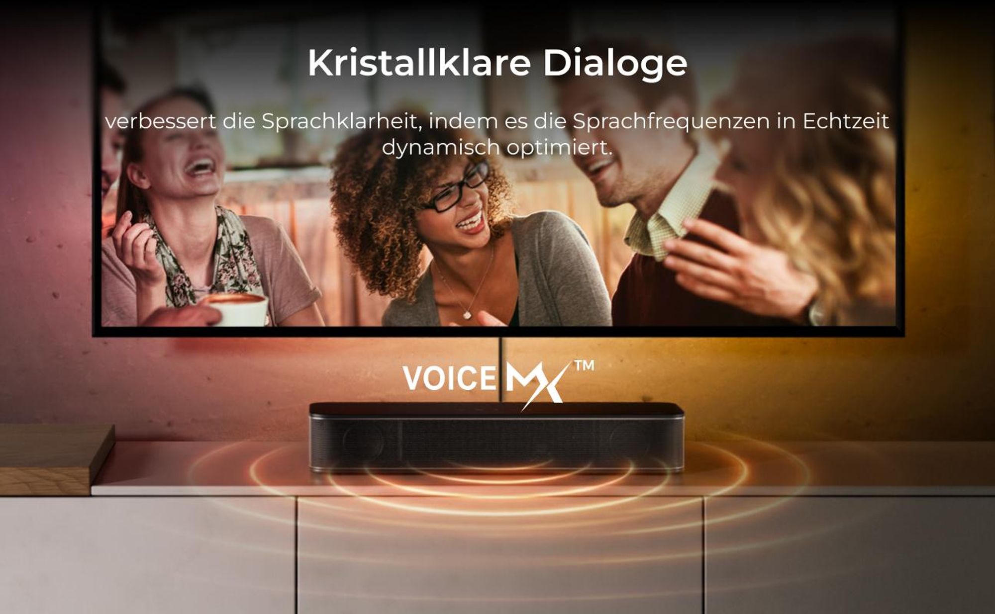 ULTIMEA 2.1 Kanal Soundbar für TV mit verstellbarem Bass, APP-Steuerung, All-in-One Soundbar, TV-Lautsprecher Bluetooth 5.4, Poseidon M20