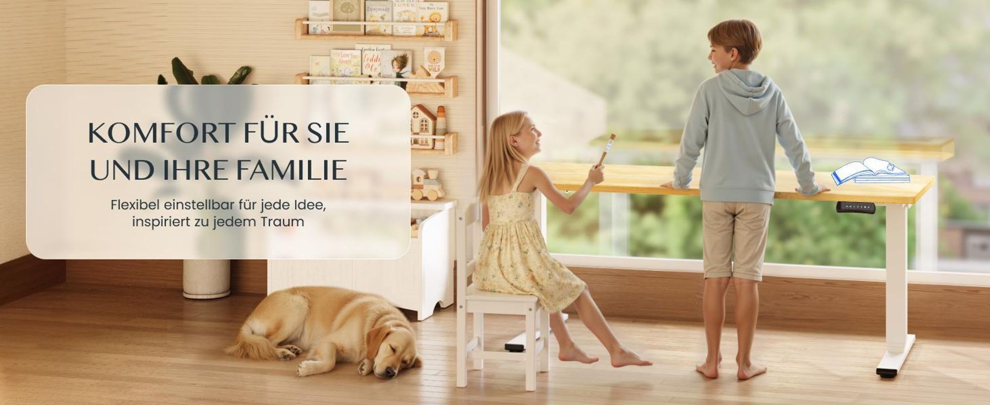 FLEXISPOT EC5 Pro Höhenverstellbarer Schreibtisch 140x80cm, 160kg Tragkraft, 25MM EINTEILIGE TISCHPLATTE, Dual-Motor, Sitz-Steh-Erinnerung (Weiß)