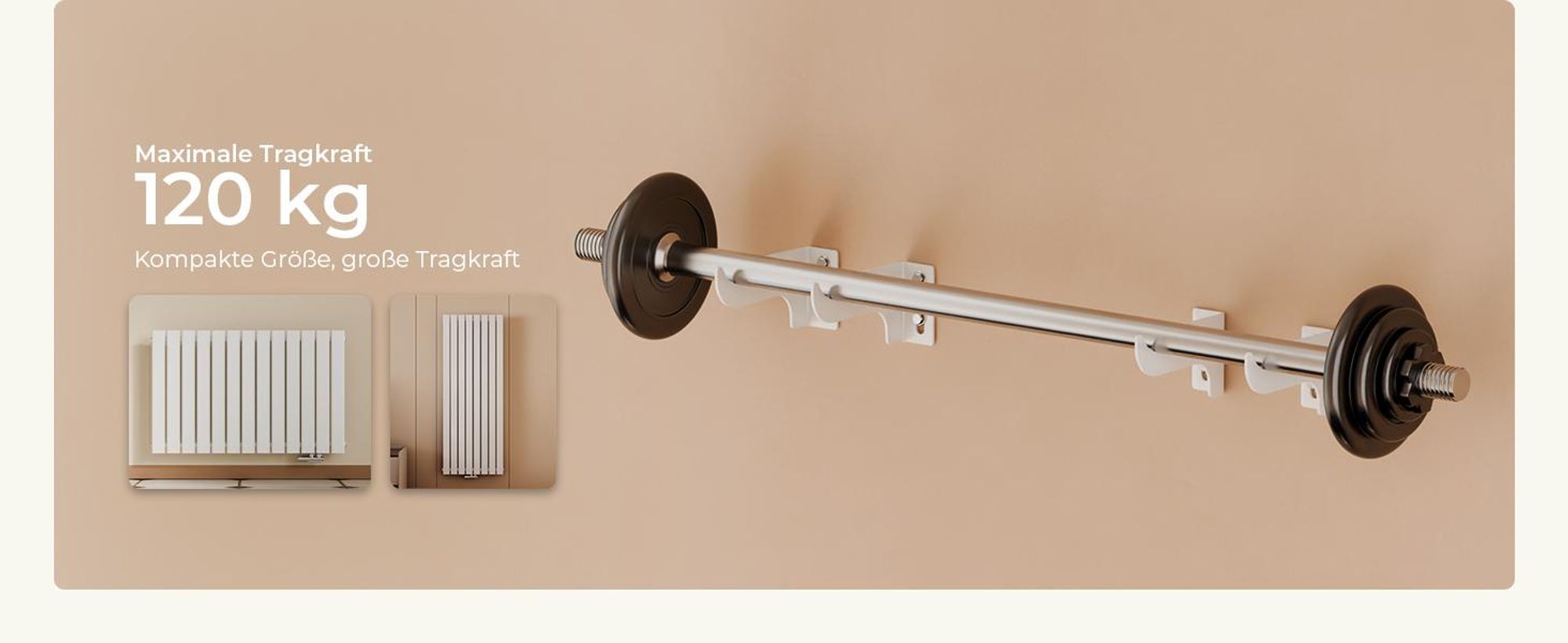 S'AFIELINA Heizkörper Halterung 48 × 88mm Montagematerial Befestigung Satz Montage Set Aufhängung Halter Halterung für Paneel-/Flachheizkörper 1 Stück