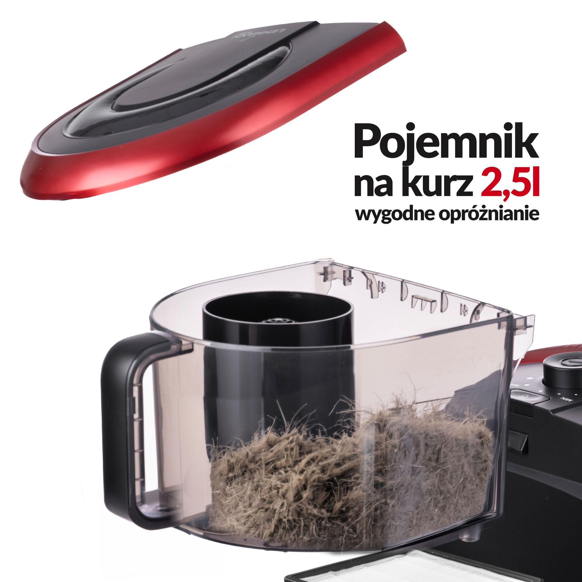Odkurzacz Bezworkowy Cyklonowy Domowy 2X Filtr Hepa Mały Mocny Lekki