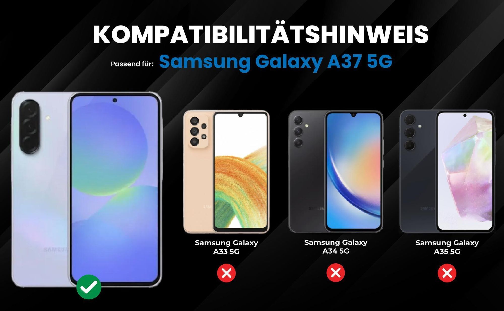 Kompatibilitätshinweise Hülle für Samsung Galaxy A37 5G
