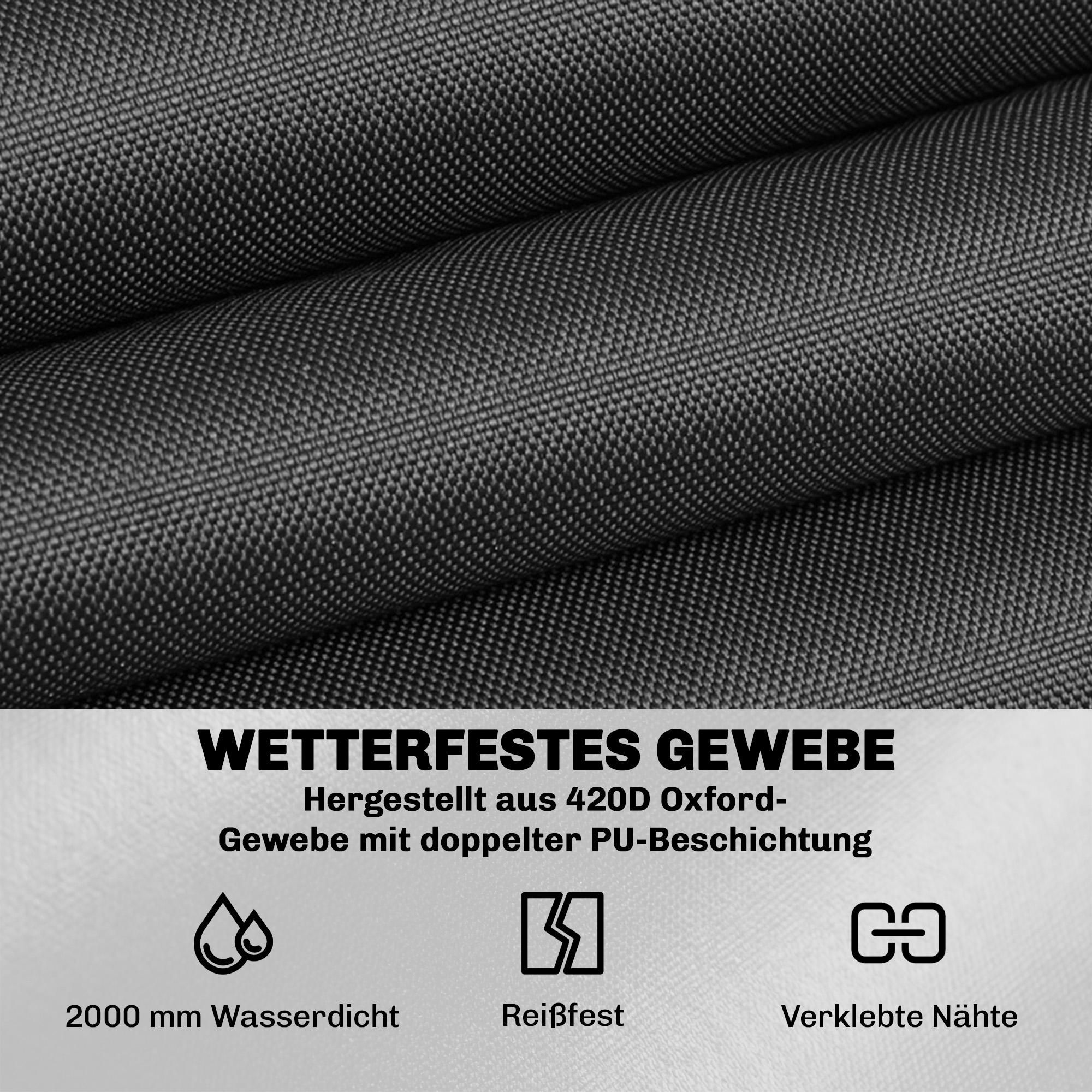 rund Oxford-Gewebe Schwarz