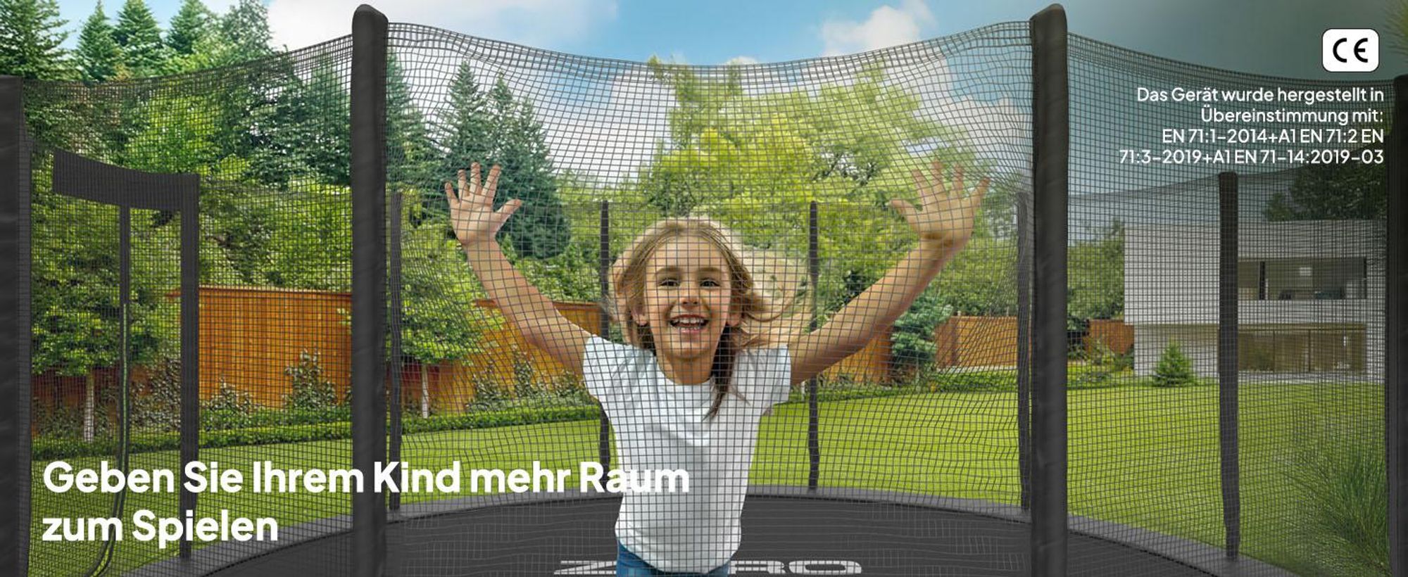 ZIPRO Trampolin Jump Pro Out | 10FT Ø 312 cm | Gartentrampolin Kindertrampolin Komplett-Set inkl. Außennetz, Leiter & Randabdeckung, Outdoor, Grün
