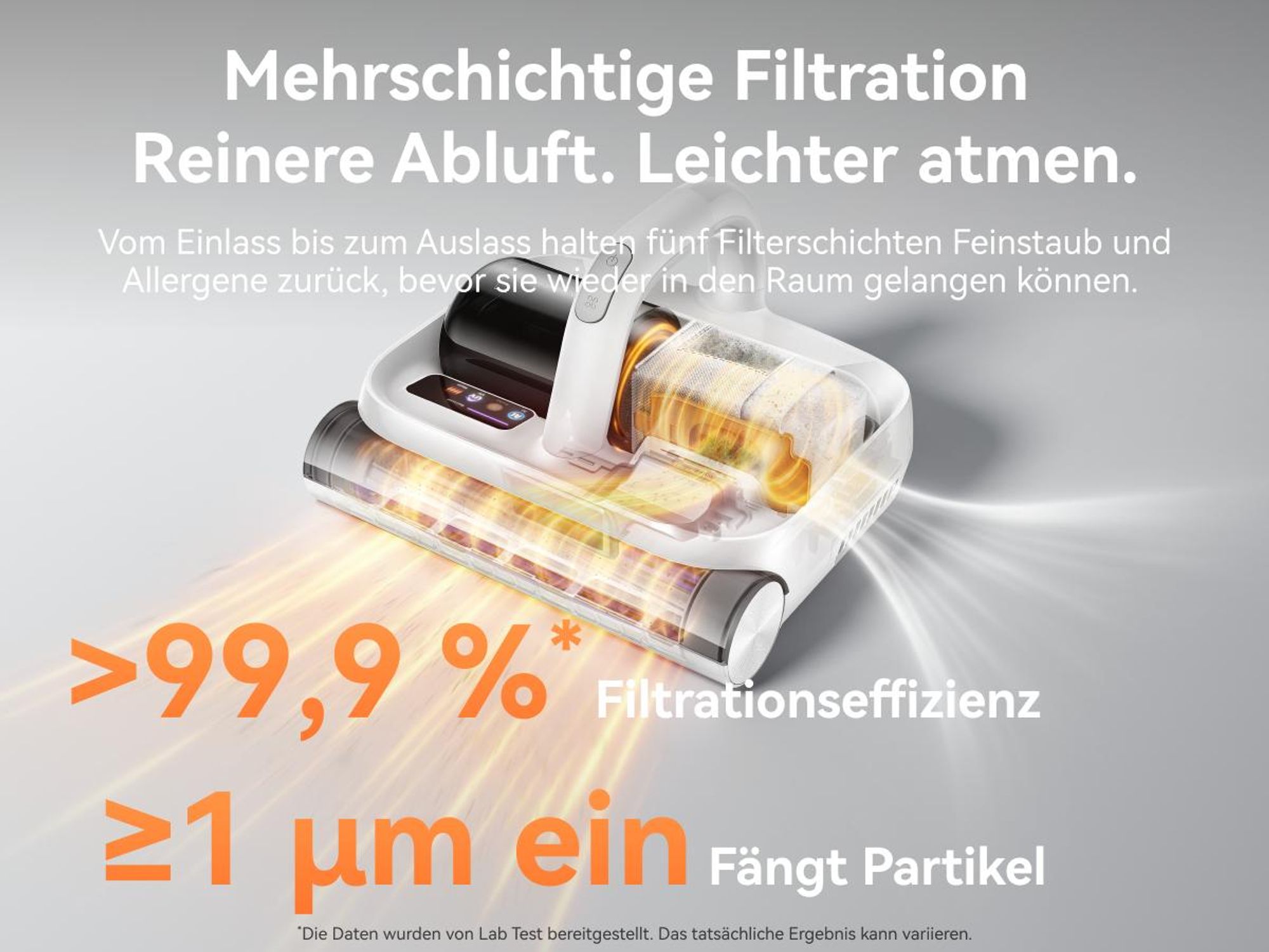 NARWAL U50 Pro Akku-Matratzenstaubsauger, 16 kPa, 58 °C, 65.000 Schläge/min, 1,65 kg, UV-C