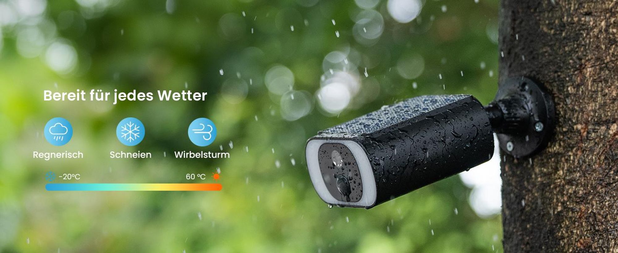 2K Überwachungskamera Aussen Solar, PTZ Kamera Überwachung Aussen Akku 2,4GHz WLAN Kamera mit PIR Bewegungsmelder