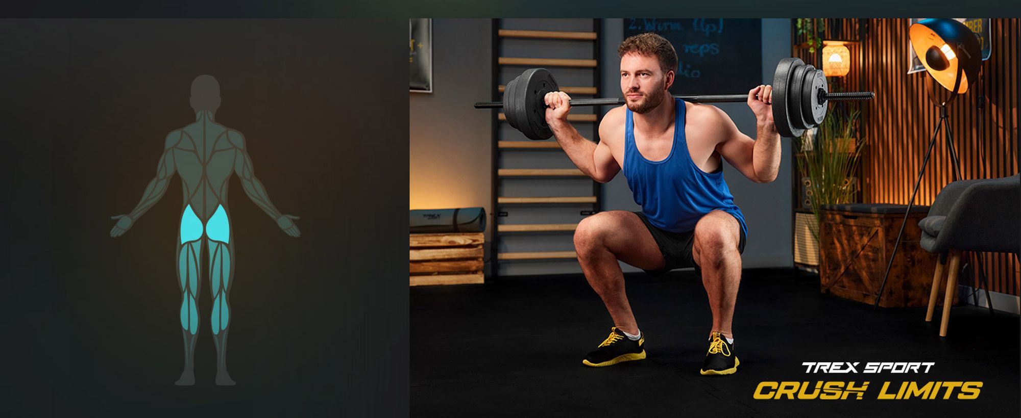 TREX SPORT Langhantelstange TX-150SP | 150cm Stahl Hantelstange für Krafttraining, 25mm |Rutschfeste Griffe, Sternverschlüsse, bis 100kg Belastbarkeit