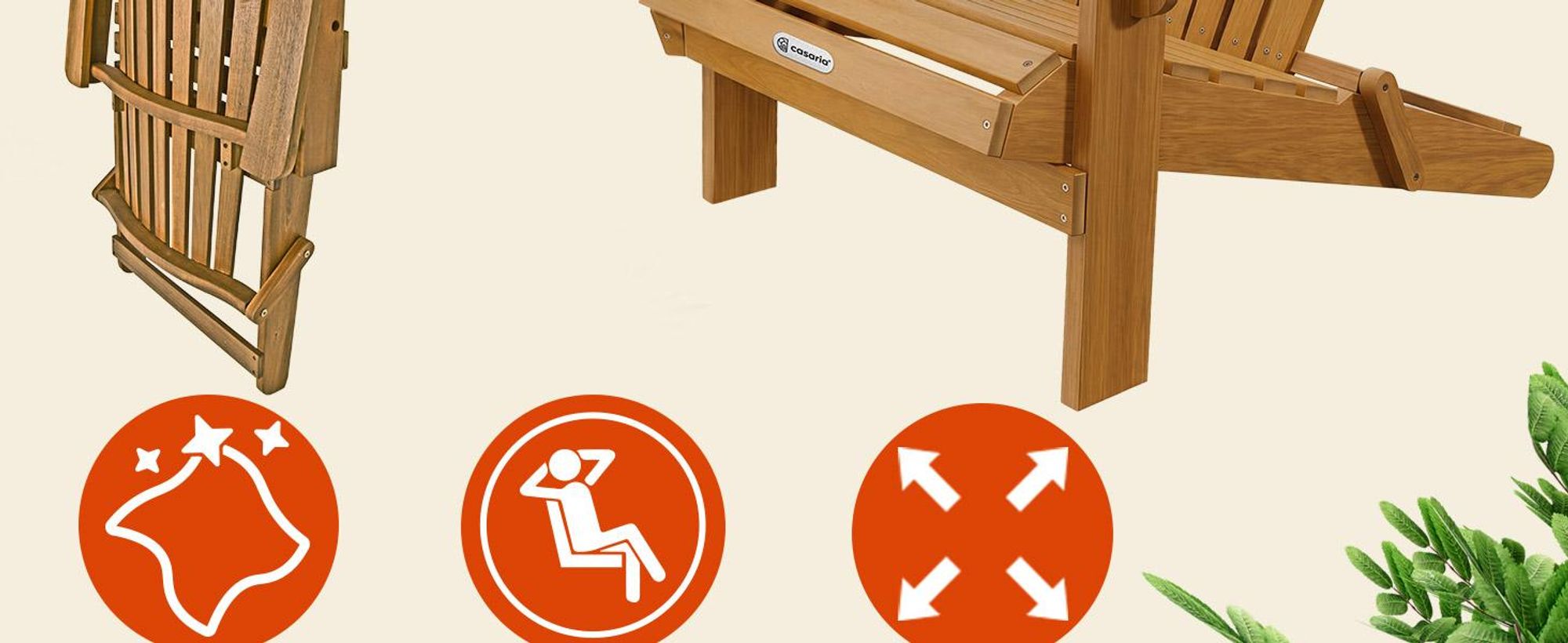 CASARIA® Sonnenliege Outdoor, klappbar, bis 160kg belastbar
