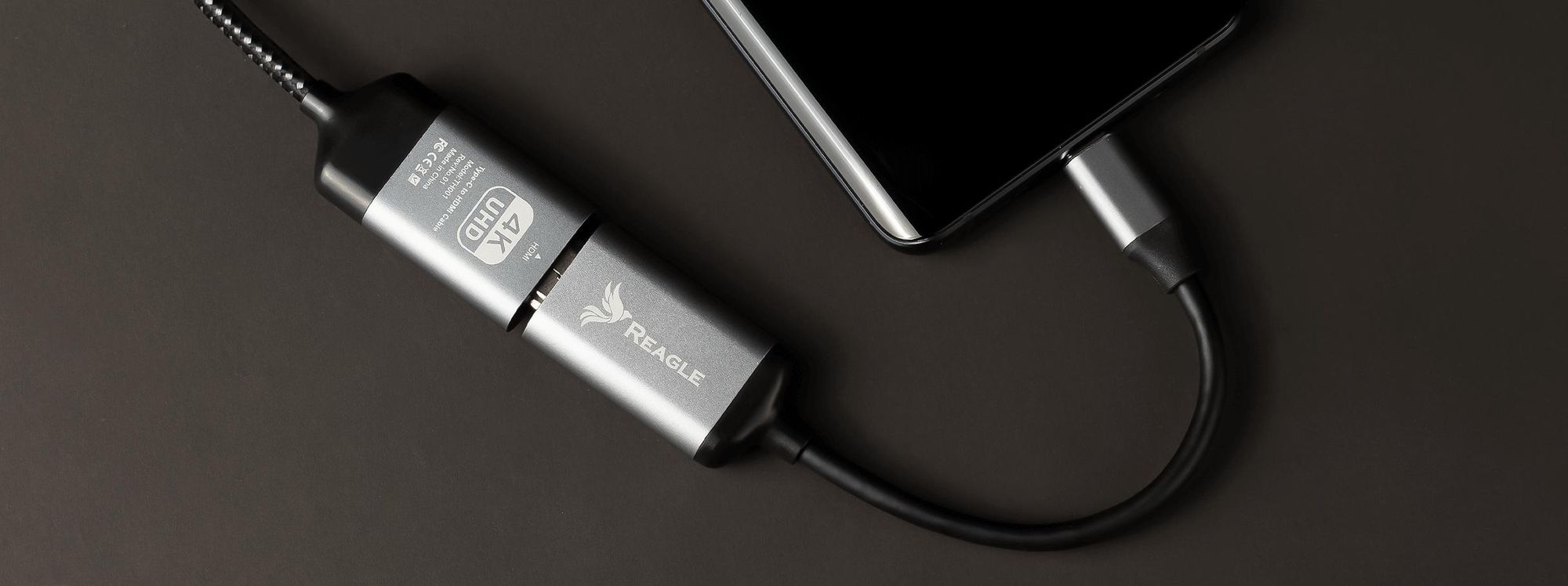 REAGLE Adapter USB Typ C Stecker auf HDMI 4K 60Hz Buchse Kompatibler Monitor, Computer, Tablet, Mac USB C MHL IPHONE SAMSUNG