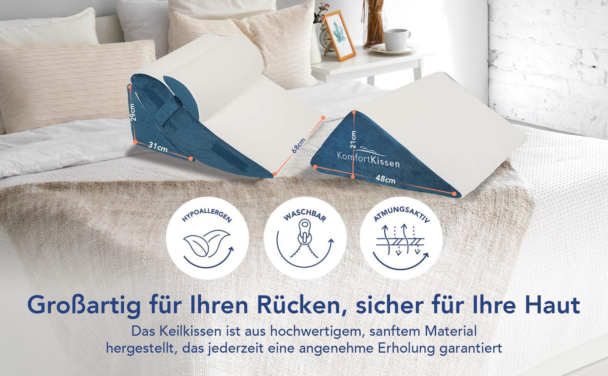 Ergonomisches 4-in-1 Keilkissen