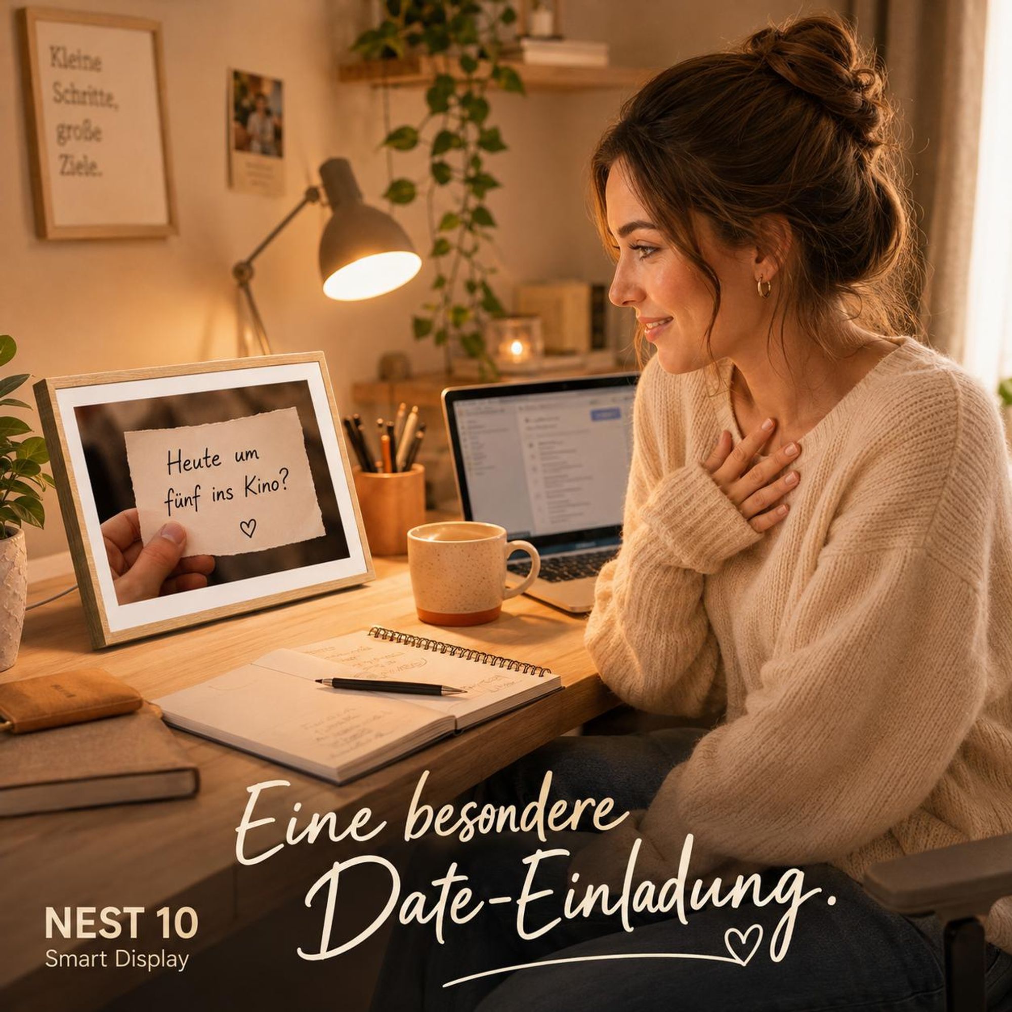 Blackview NEST 10, 10,1" Digitaler Kalender und Bilderrahmen mit Touch, WIFI, 1280x800, 16:10, Foto-Sharing, einzigartiges Geschenk für Paare