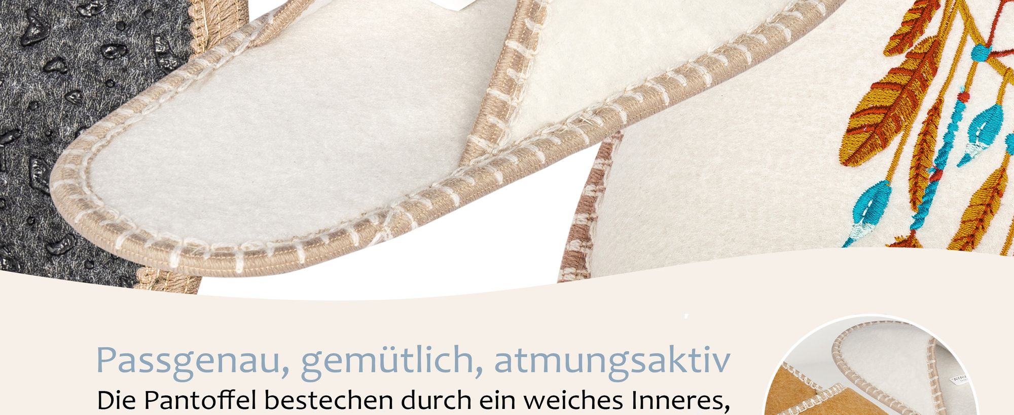 ONVAYA® ABS Gästepantoffel | Traumfänger | 6er Set | Antirutsch Sohle | Hausschuhe | Filzpantoffel | Gr. 36-45 Gästehausschuhe