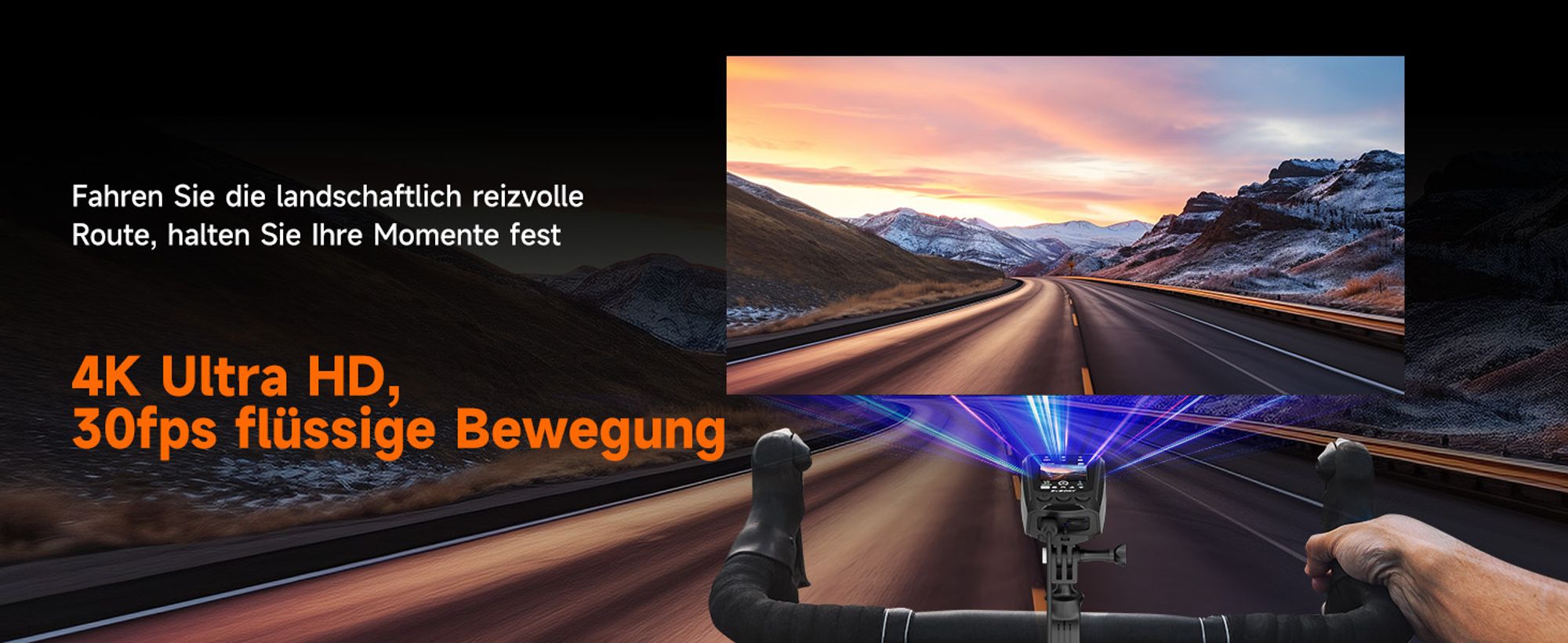 SVBONY SVGo C1 Action-Cam 4K 30FPS, 20MP WiFi-Kamera mit Touchscreen, integriertem GPS, EIS-Bildstabilisierung, 2500 mAh Lithium-Akku, für Radfahren
