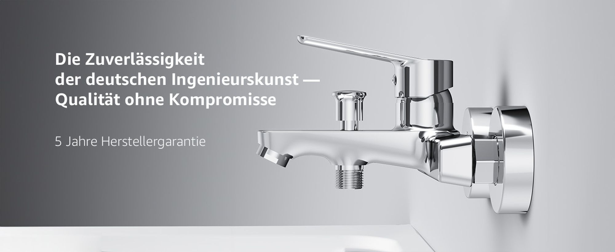 AM.PM Badewannenarmatur Wannenarmatur Chrom Einhebelmischer Wandmontage Bad Messing Badewannen Armaturen
