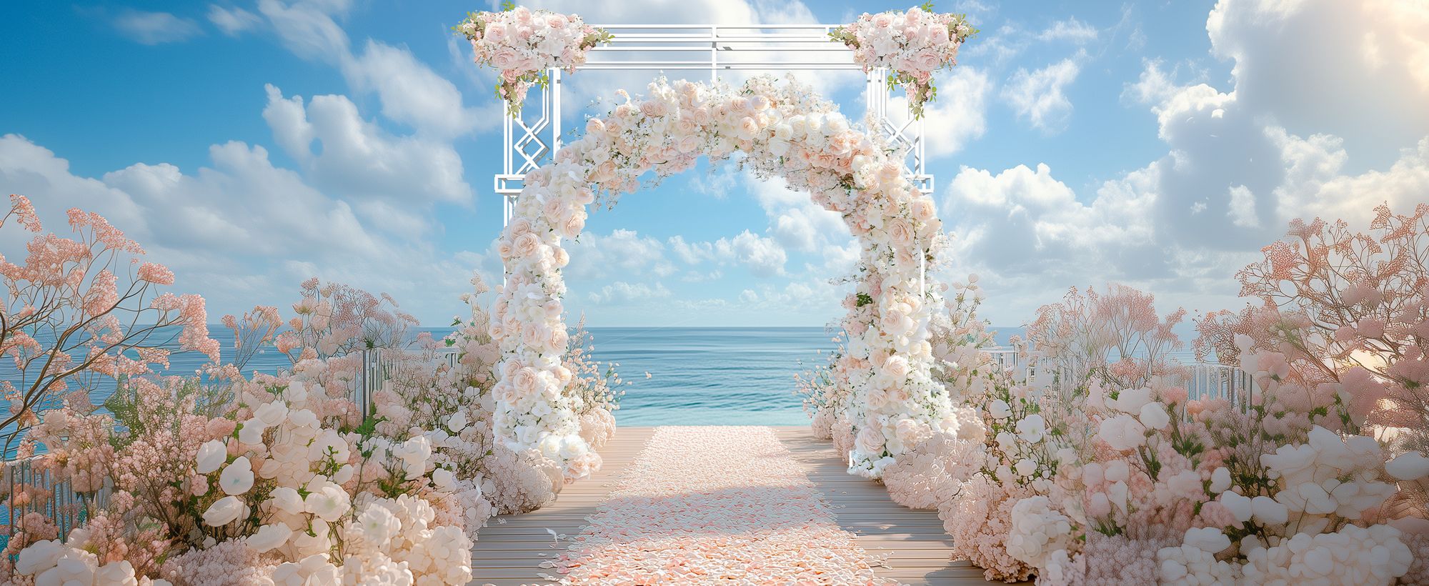 WISFOR Rosenbogen, Extra Stil Hochzeitsbogen Hintergrundrahmen Metall Ballondekoration Fotokabine DIY Eisen Blumenrahmen Ehe Bogen