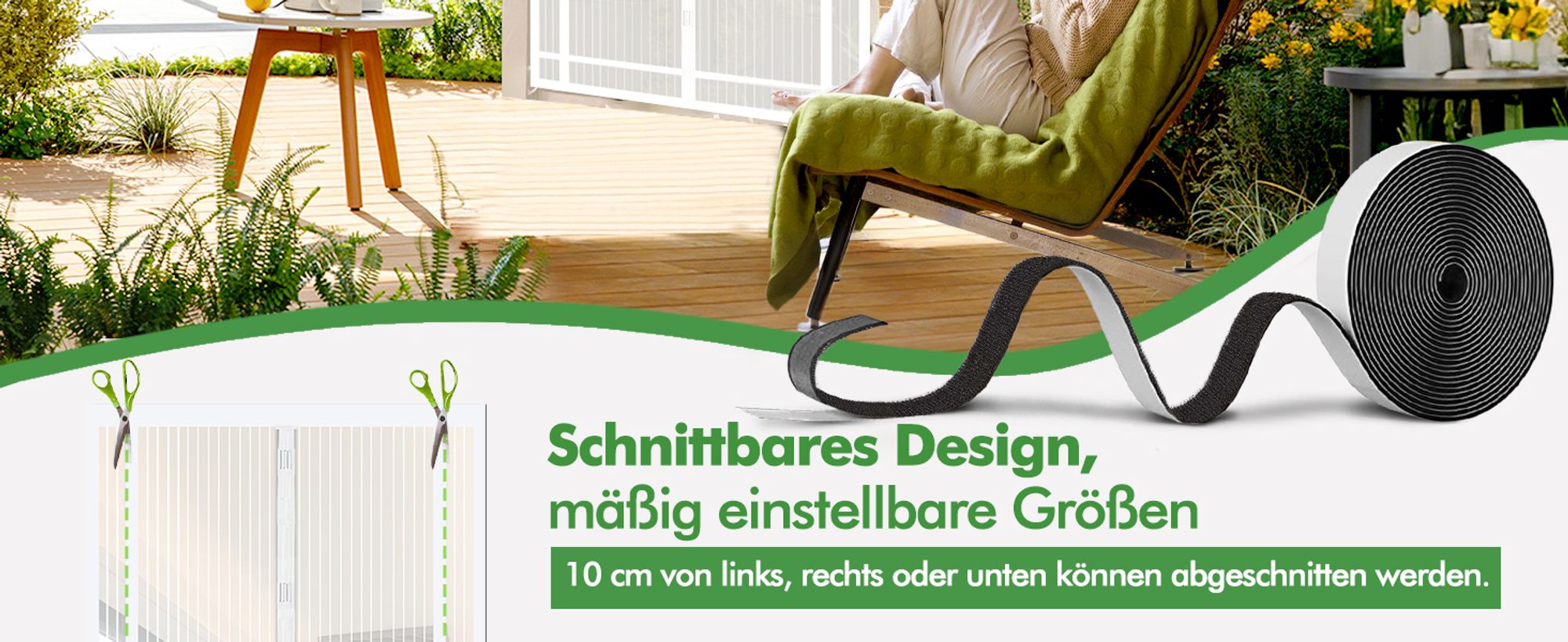 Sekey 160x230cm Fliegengitter Tür Magnetvorhang zum Insektenschutz (zuschneidbar in Höhe und Breite), Fliegengitter Balkontür, Terrassentür Weiß