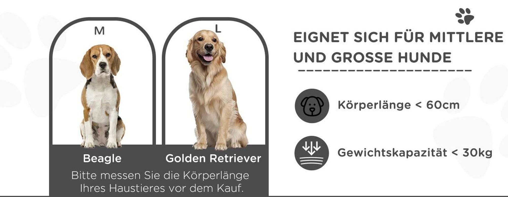 PawHut Hundewagen, Hundebuggy mit Kissen, faltbarer Hundetrolley, Katzenbuggy für große und mittelgroße Hunde, mit Netzfenster, Dunkelgrau