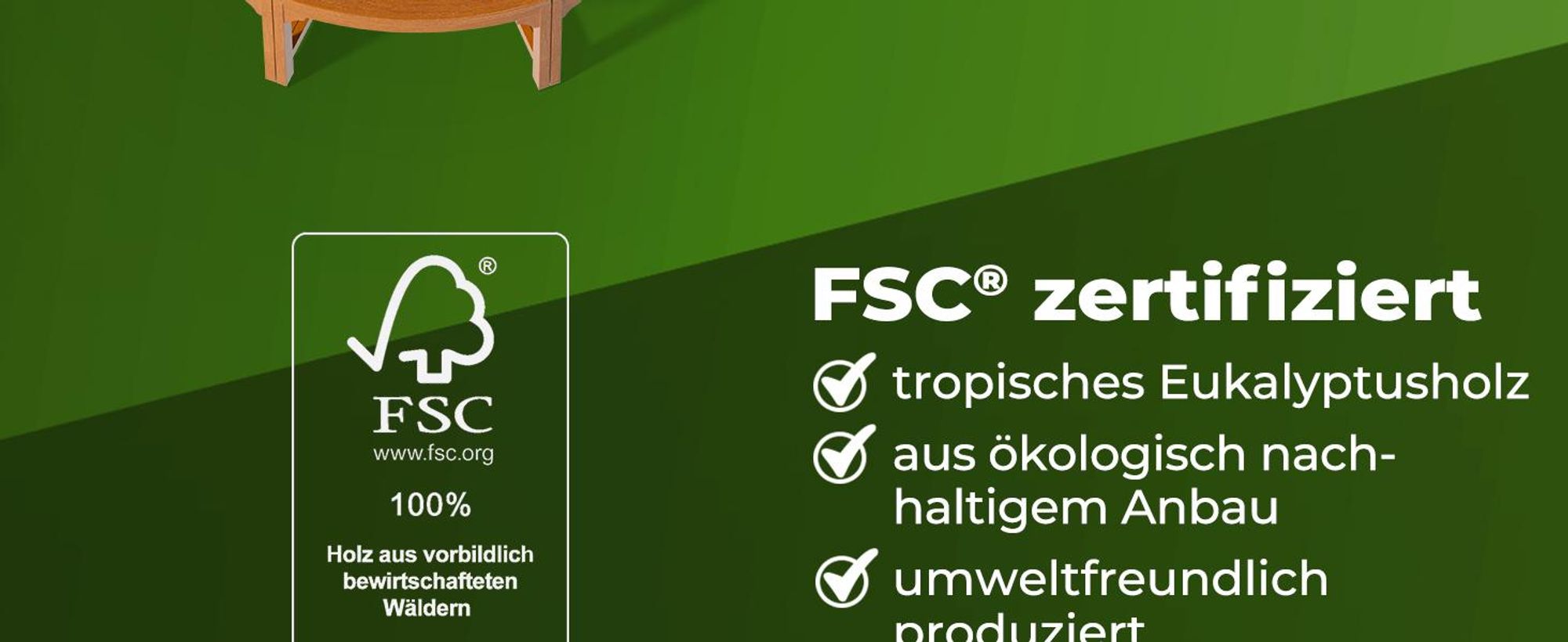 CASARIA® Baumbank FSC®-Zertifiziert Wetterfest