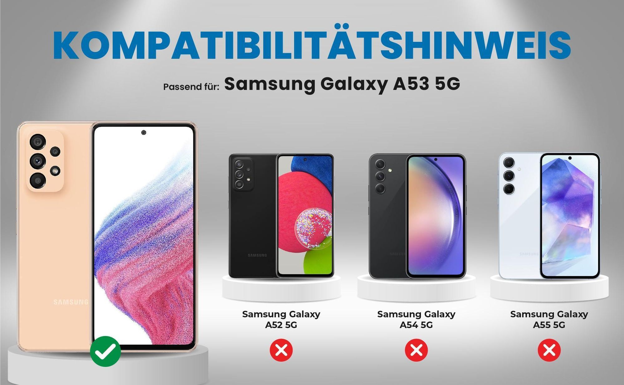 Kompatibilitätshinweise Hülle für Samsung Galaxy A53 5G
