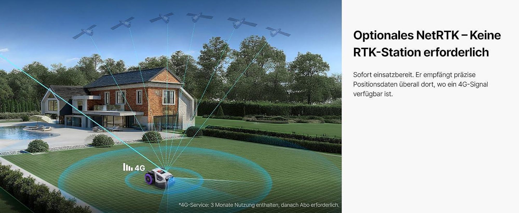 ANTHBOT M9 Mähroboter ohne Draht inkl. Premium-Garage, RTK-Navigation, KI-Kamera, bis 900 m², 45% Steigung, 3 Monate NRTK-Service gratis