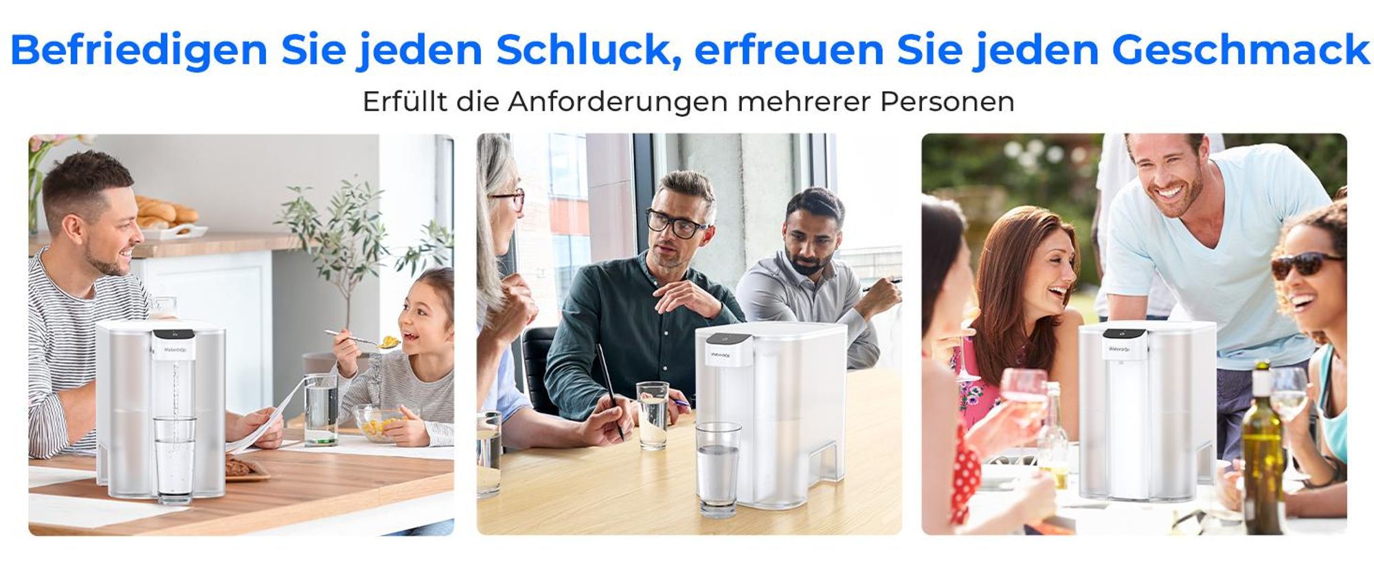 Waterdrop Mega Sofortiger Elektrischer Wasserfilterkrug mit 3 Filter, 6L Wasserfilterkannen, Reduziert Chlor, Blei, Quecksilber, 757 Liter, Weiß