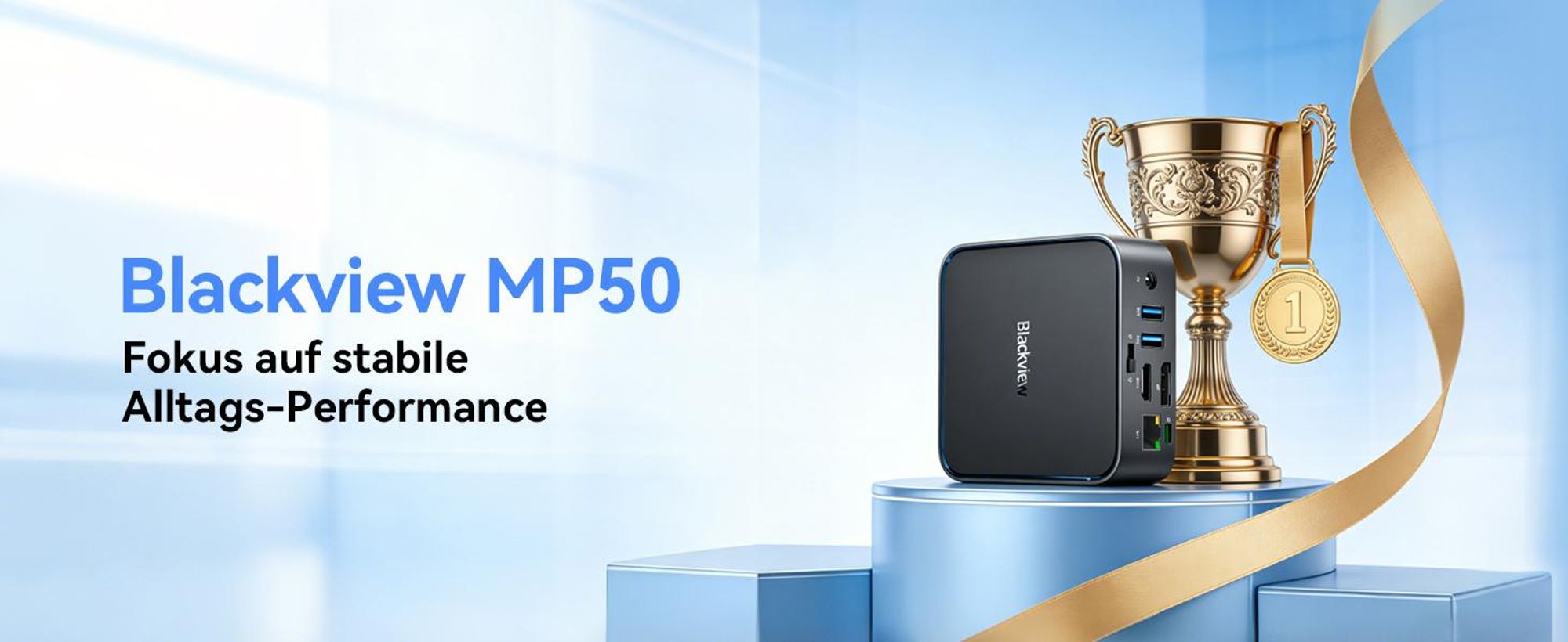 Blackview MP50 Mini-PC AMD Ryzen 5 3500U/16GB DDR4/512GB M.2 SSD, 15W Ultra-Low Power/≤30dB Ultra-Quiet, Windows 11 Pro 0.33L