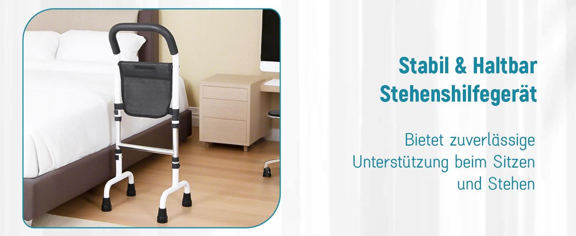 Aufstehhilfe, Aufstehhilfe Sofa, Gehhilfe für Senioren, Höhenverstellbar, Stehhilfe Stabilität, für Bett, Toiletten, Sofa, Stabile Stehhilfe Senioren